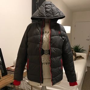 SPYDER | BOYS | PUFFER JACKET | GRAY/RED | XL